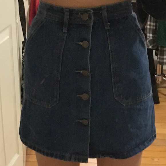 Carpenter jean skirt - Picture 1 of 3